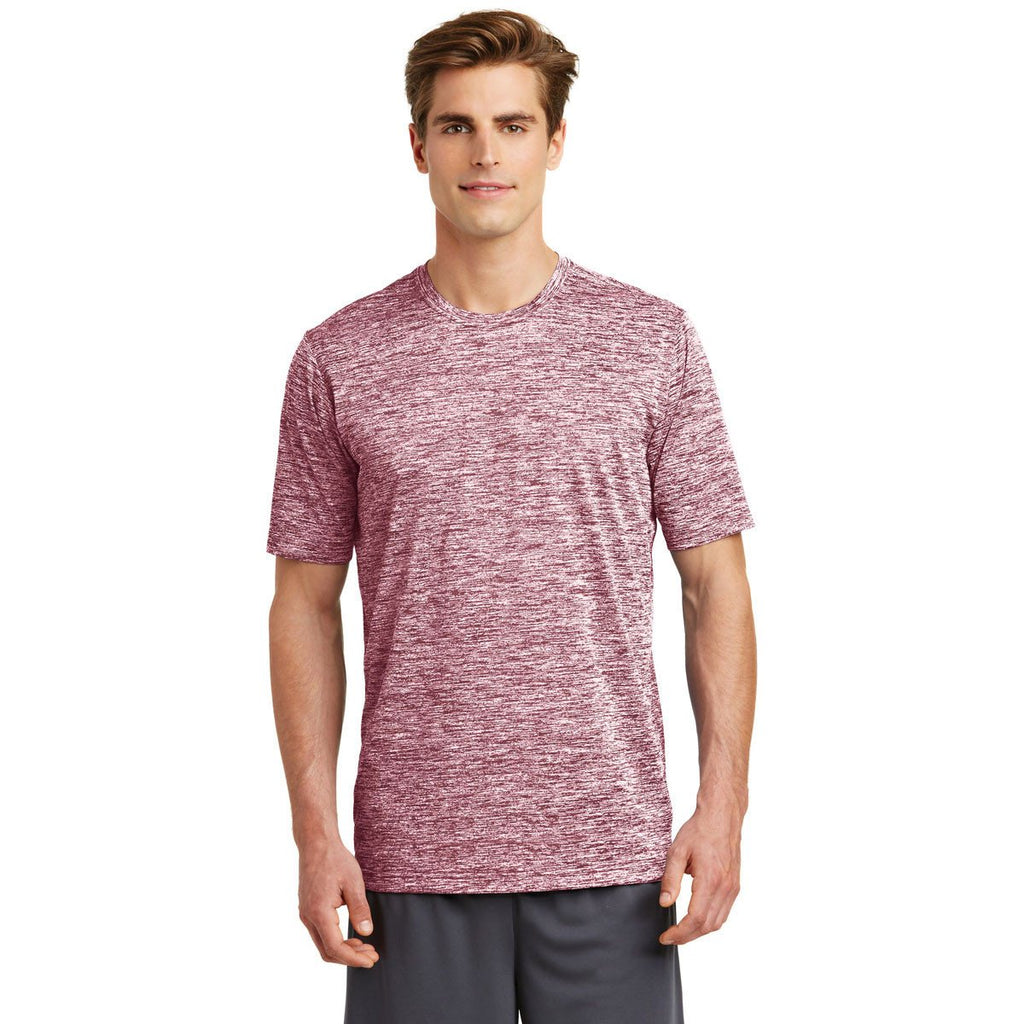 Sport-Tek Men's Maroon Electric PosiCharge Electric Heather Tee