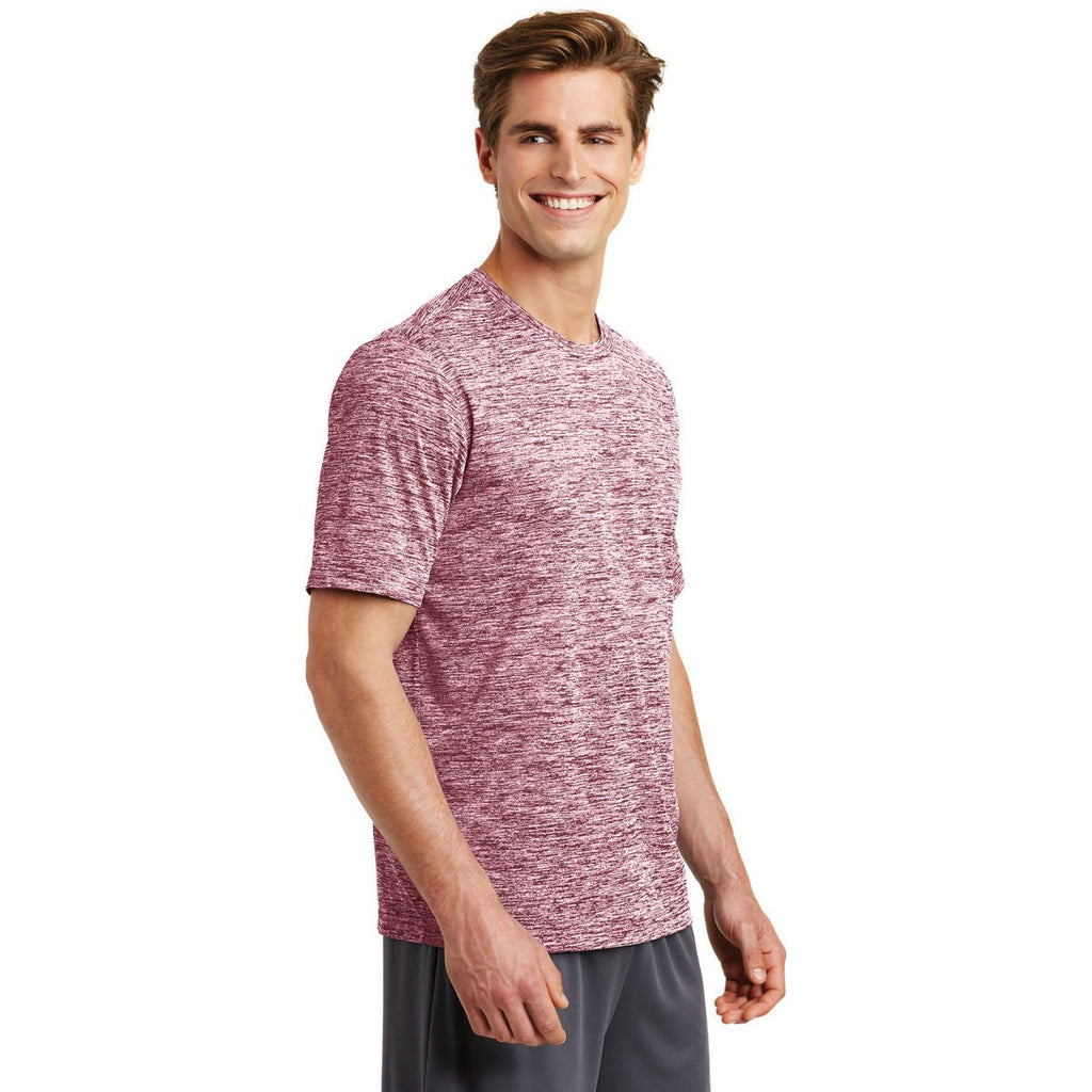 Sport-Tek Men's Maroon Electric PosiCharge Electric Heather Tee