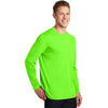 Sport-Tek Men's Neon Green Long Sleeve PosiCharge Competitor Cotton Touch Tee