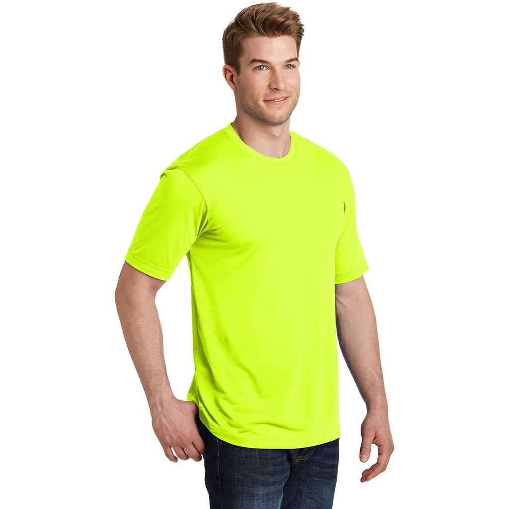 Sport-Tek Men's Neon Yellow PosiCharge Competitor Cotton Touch Tee