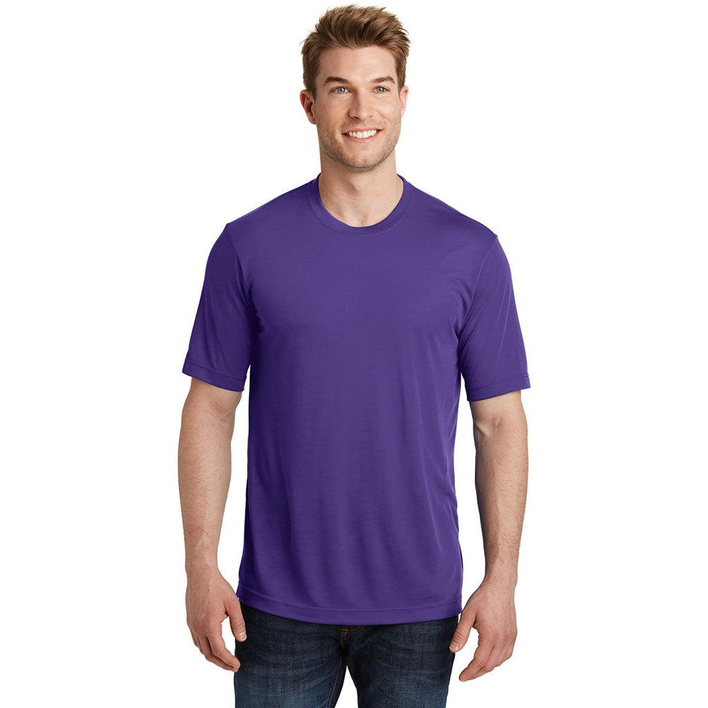 Sport-Tek Men's Purple PosiCharge Competitor Cotton Touch Tee