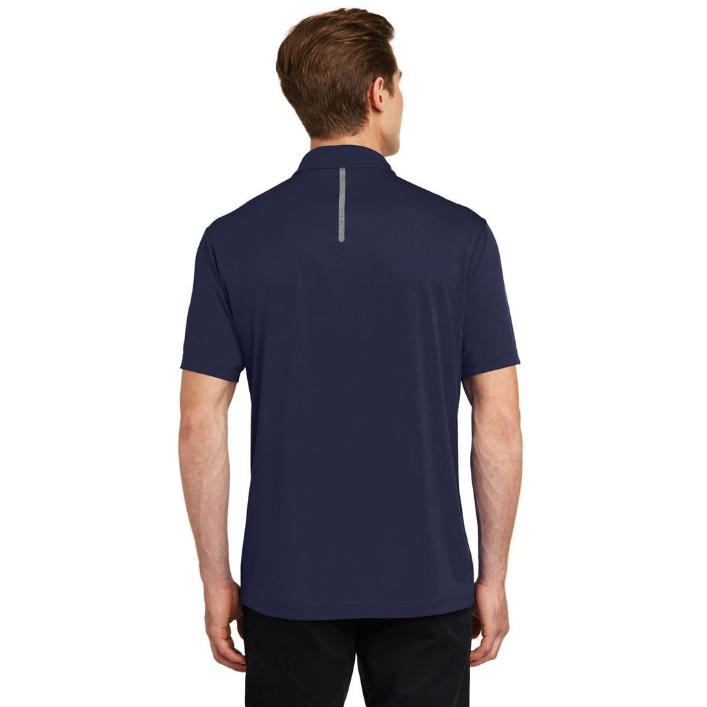 Sport-Tek Men's True Navy/Heather Grey Contrast PosiCharge Tough Polo