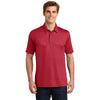 Sport-Tek Men's Deep Red Embossed PosiCharge Tough Polo