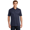 Sport-Tek Men's True Navy Embossed PosiCharge Tough Polo