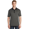 Sport-Tek Men's Graphite Heather/Black Heather Contender Contrast Polo