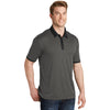 Sport-Tek Men's Graphite Heather/Black Heather Contender Contrast Polo