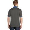 Sport-Tek Men's Graphite Heather/True Royal Heather Contender Contrast Polo