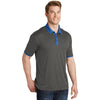 Sport-Tek Men's Graphite Heather/True Royal Heather Contender Contrast Polo