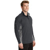 Sport-Tek Men's Charcoal Grey/Charcoal Grey Heather Sport-Wick Stretch Contrast 1/2-Zip Pullover