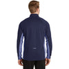 Sport-Tek Men's True Navy/True Navy Heather Sport-Wick Stretch Contrast 1/2-Zip Pullover