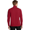 Sport-Tek Men's Deep Red/Black Sport-Wick Textured Colorblock 1/4-Zip Pullover