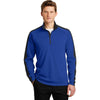 Sport-Tek Men's True Royal/Black Sport-Wick Textured Colorblock 1/4-Zip Pullover