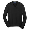 au-sw285-port-authority-black-v-neck-sweater