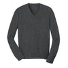 au-sw285-port-authority-charcoal-v-neck-sweater