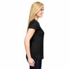 Champion Women's Black for Team 365 Vapor Cotton Short-Sleeve V-Neck