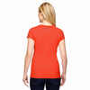 Champion Women's Sport Orange for Team 365 Vapor Cotton Short-Sleeve V-Neck