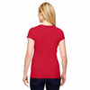 Champion Women's Sport Red for Team 365 Vapor Cotton Short-Sleeve V-Neck