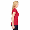 Champion Women's Sport Red for Team 365 Vapor Cotton Short-Sleeve V-Neck