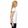 Champion Women's White for Team 365 Vapor Cotton Short-Sleeve V-Neck