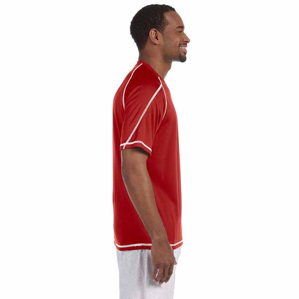 Champion Men's Scarlet Double Dry 4.1-Ounce Mesh T-Shirt