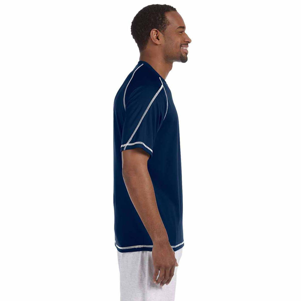 Champion Men's Vibe Navy Double Dry 4.1-Ounce Mesh T-Shirt