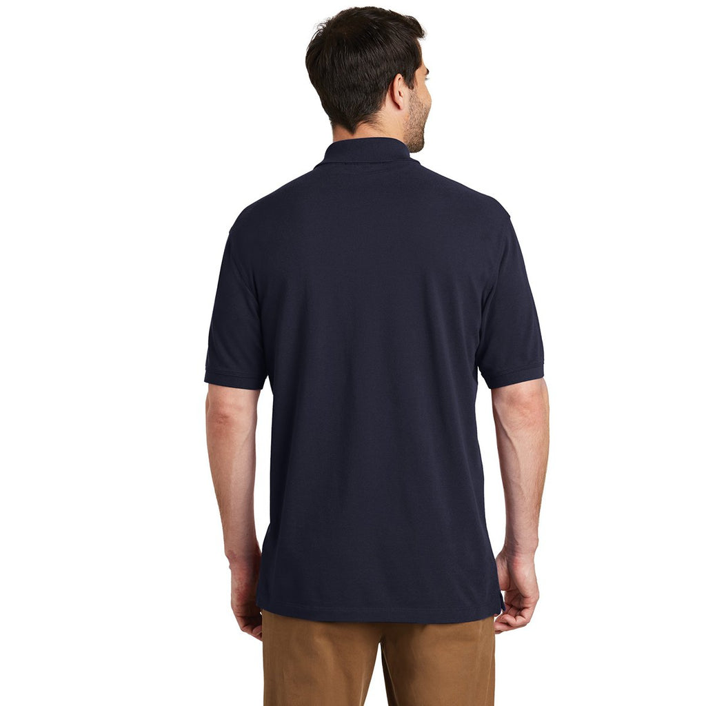 Port Authority Men's Navy Tall Ezcotton Polo