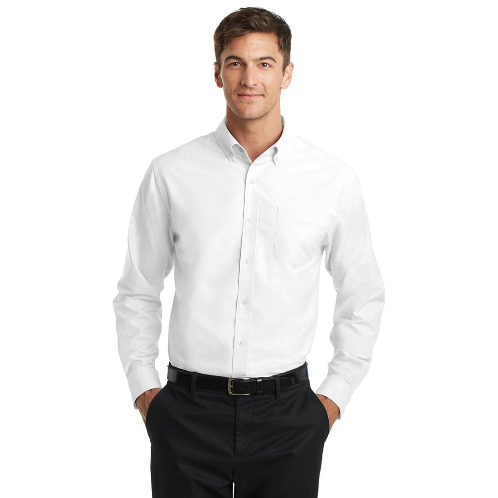 Port Authority Men's White Tall Superpro Oxford Shirt