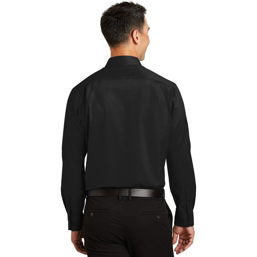 Port Authority Men's Black Tall SuperPro Twill Shirt