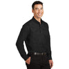 Port Authority Men's Black Tall SuperPro Twill Shirt