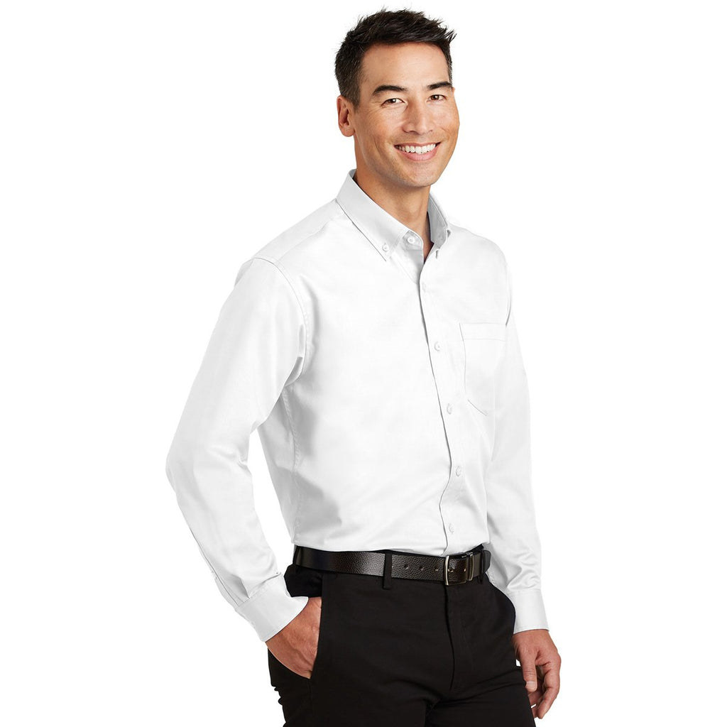 Port Authority Men's White Tall SuperPro Twill Shirt