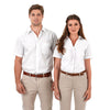 Identitee Women's White Rodeo Short Sleeve Shirt