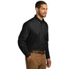 Port Authority Men's Deep Black Long Sleeve Carefree Poplin Shirt