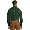 Port Authority Men's Deep Forest Green Long Sleeve Carefree Poplin Shirt