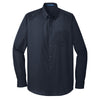 au-w100-port-authority-navy-poplin-shirt