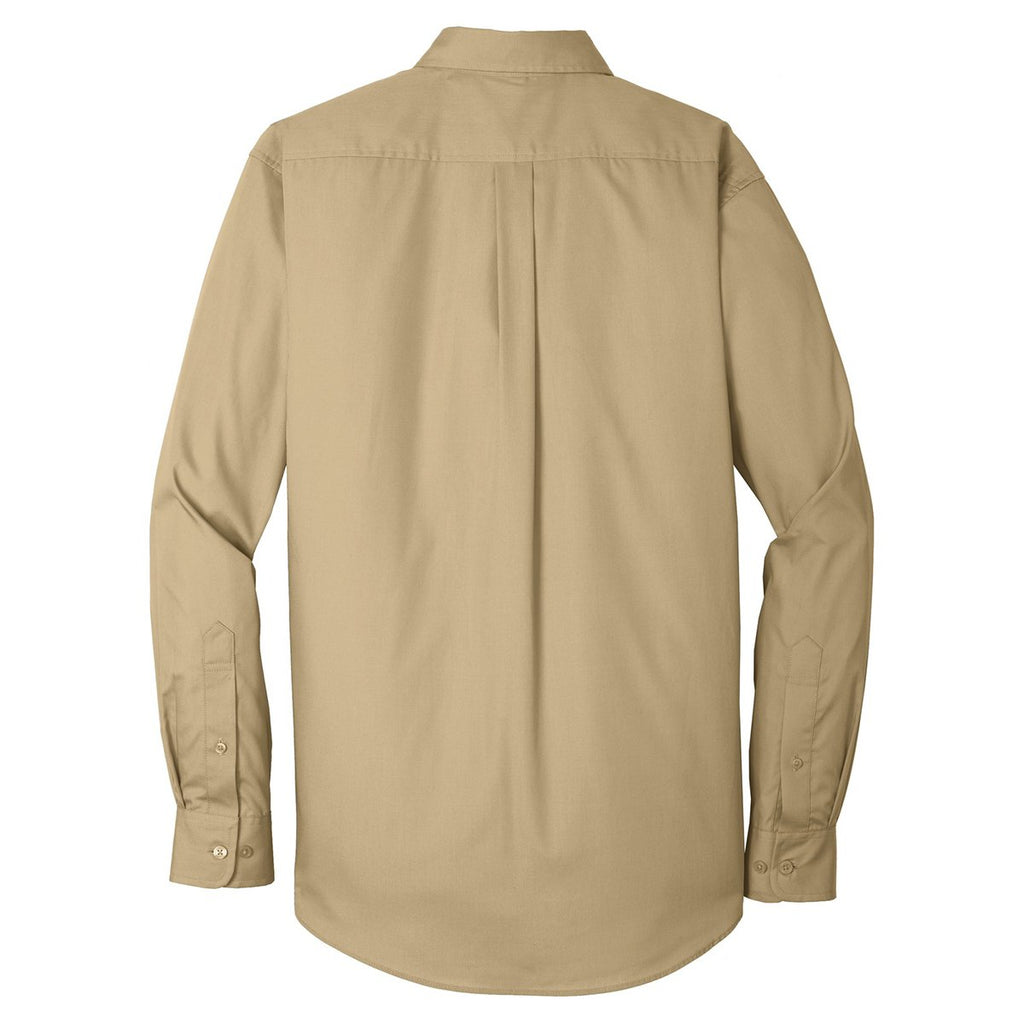 Port Authority Men's Wheat Long Sleeve Carefree Poplin Shirt