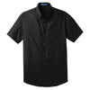 au-w101-port-authority-black-poplin-shirt