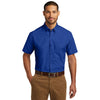 Port Authority Men's True Royal Short Sleeve Carefree Poplin Shirt