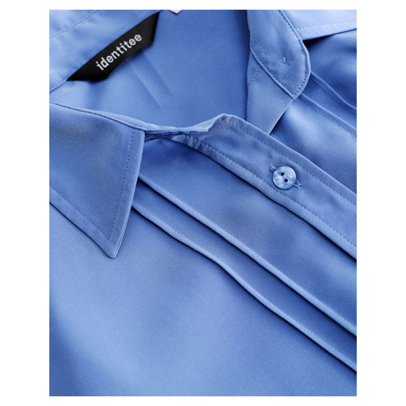 Identitee Women's Blue Verona Short Sleeve Shirt
