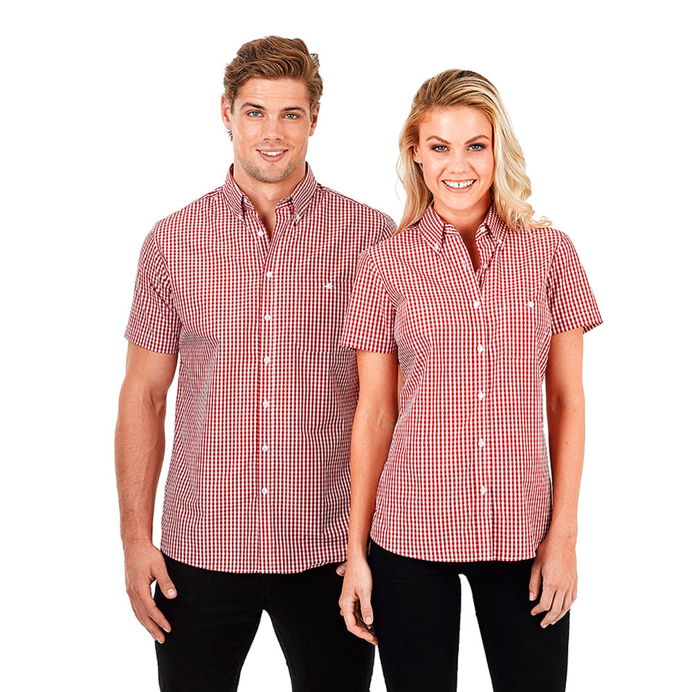 Identitee Women's Red Miller Short Sleeve Shirt