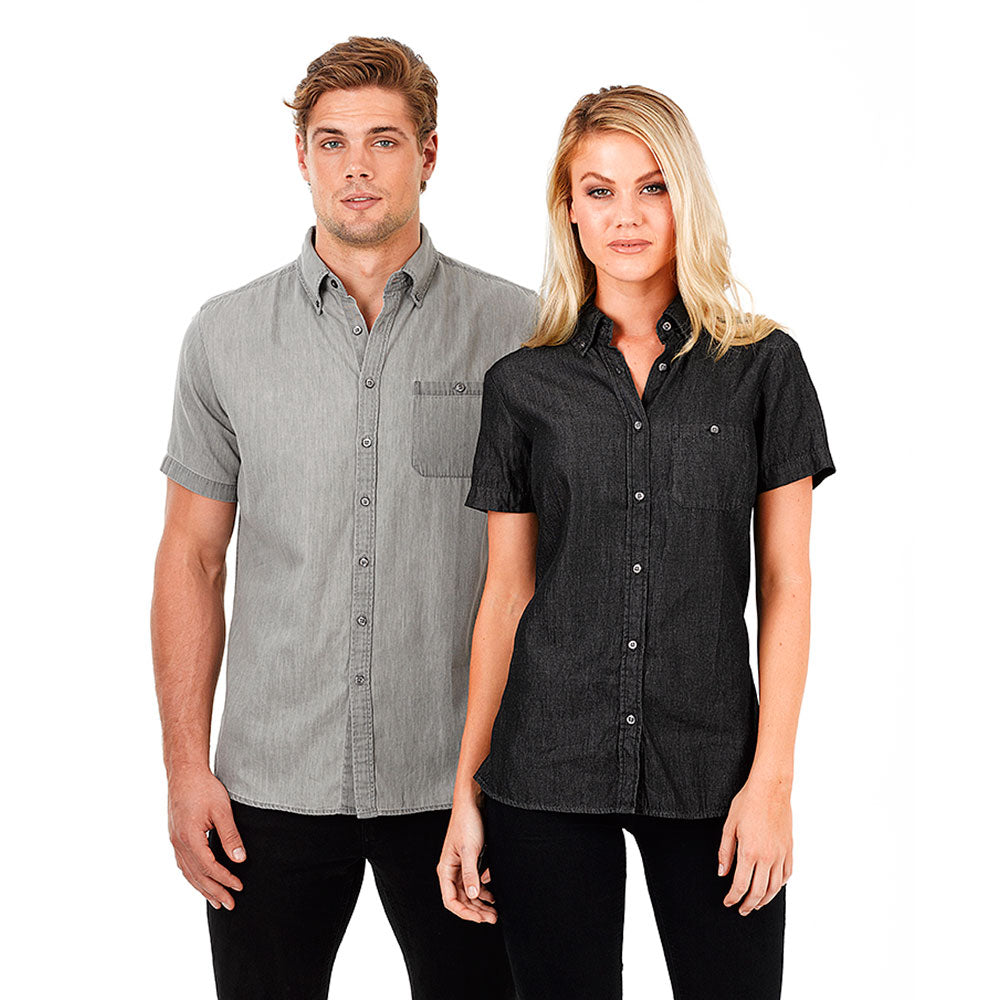 Identitee Men's Vintage Grey Dylan Short Sleeve Shirt