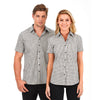 Identitee Women's Taupe/Black/White Hudson Short Sleeve Shirt