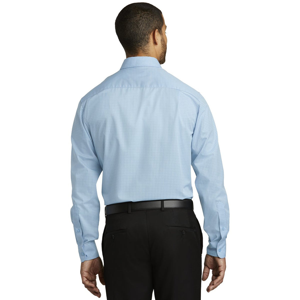 Port Authority Men's Heritage Blue/Royal Micro Tattersall Easy Care Shirt