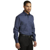 Port Authority Men's Navy/Heritage Blue Micro Tattersall Easy Care Shirt