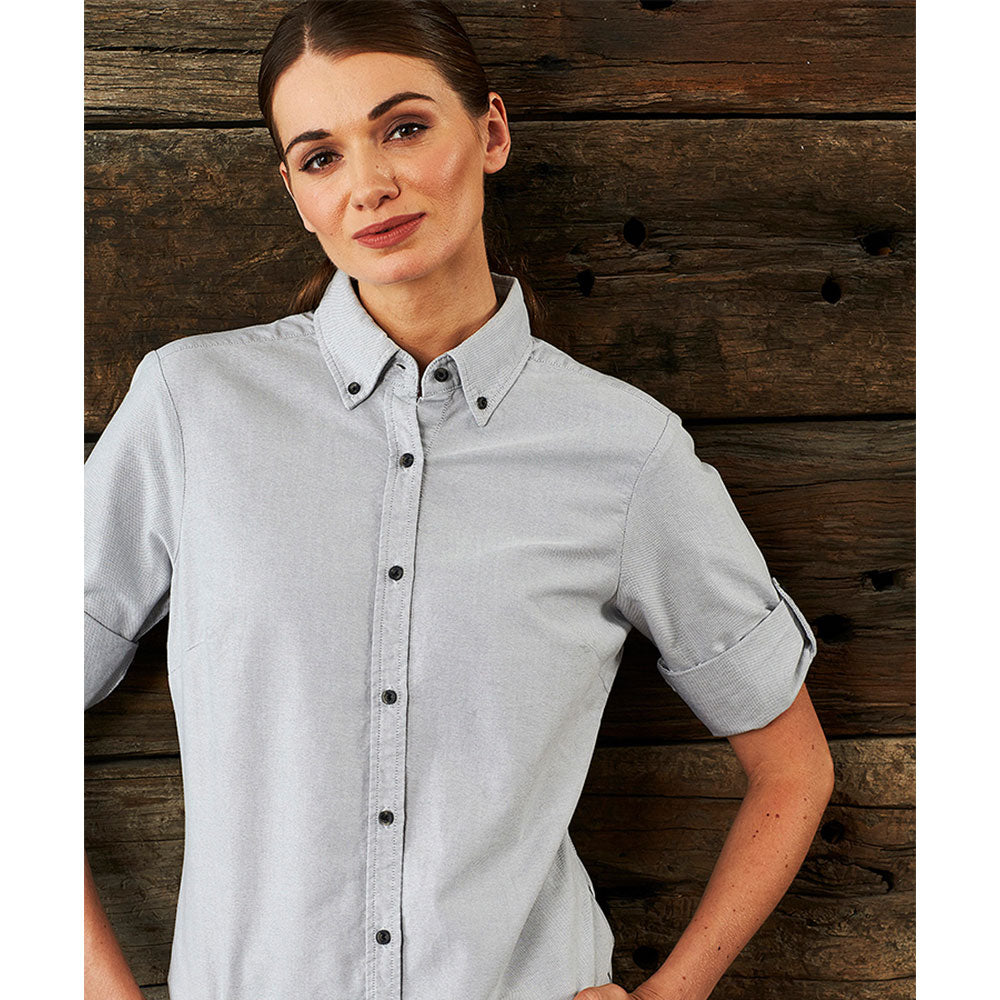 Identitee Women's Grey Reuben 3/4 Sleeve Shirt