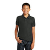 Port Authority Youth Deep Black Core Classic Pique Polo