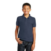 Port Authority Youth River Blue Navy Core Classic Pique Polo