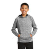 Sport-Tek Youth Black Electric Heather PosiCharge Fleece Hooded Pullover