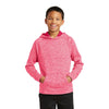 Sport-Tek Youth Power Pink Electric Heather PosiCharge Fleece Hooded Pullover