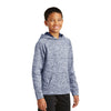 Sport-Tek Youth True Navy Electric Heather PosiCharge Fleece Hooded Pullover