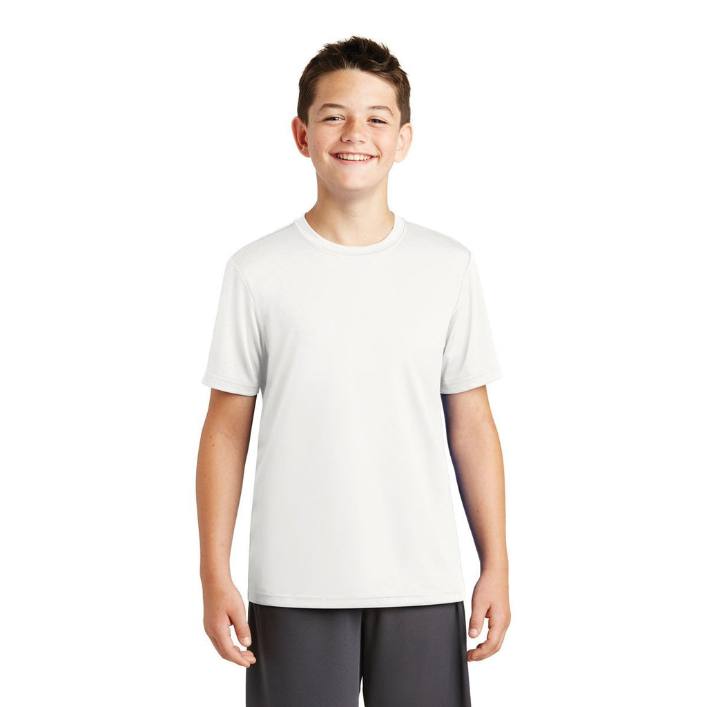 Sport-Tek Youth White PosiCharge Tough Tee